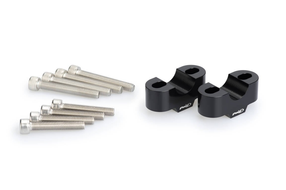 PODWYŻSZENIE KIEROWNICY PUIG UNIWERSALNE WYS. 20MM ŚR. 22MM CZARNE