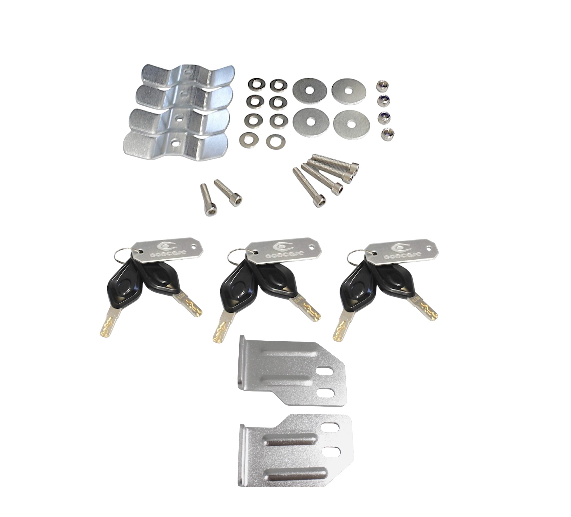 ZESTAW 3 KUFRÓW ALUMINIOWYCH (2X36L SYMETRYCZNE + 45L) COOCASE ANODOWANE ALUMINIUM Z TORBĄ WEWNĘTRZNĄ