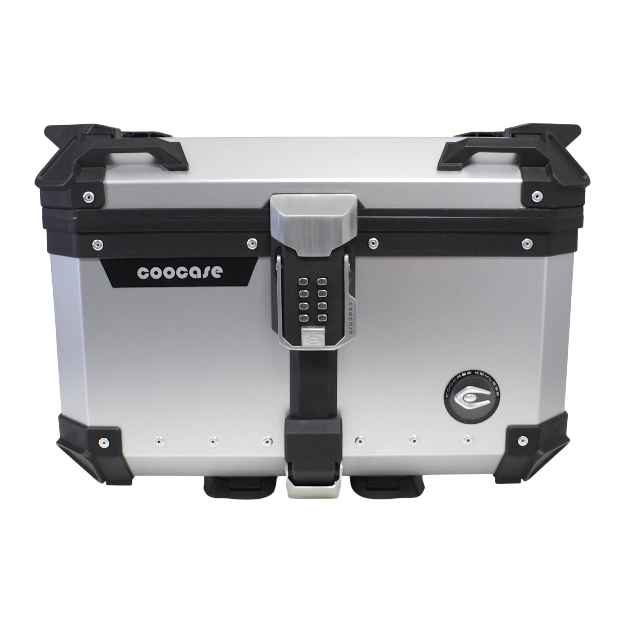 KUFER CENTRALNY ALUMINIOWY COOCASE 55L KEYLESS SREBRNY