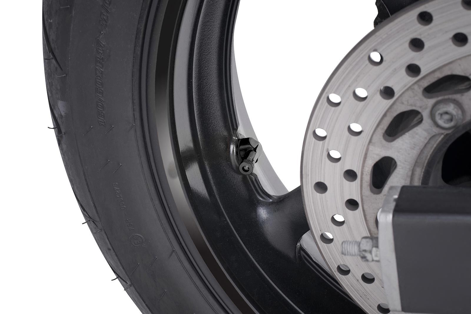 PUIG ZESTAW ZAWORKÓW DO KÓŁ MOTOCYKLOWYCH (90 STOPNI) ŚR.11MM CZARNE
