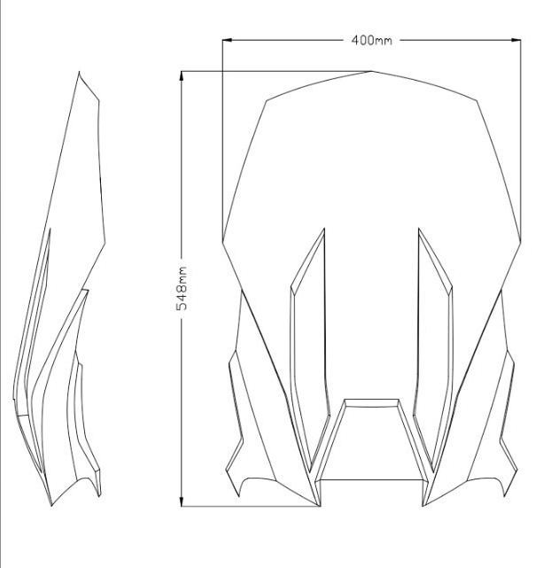 SZYBA TURYSTYCZNA PUIG DO APRILIA TUAREG 660 2023 LEKKO PRZYCIEMNIONA