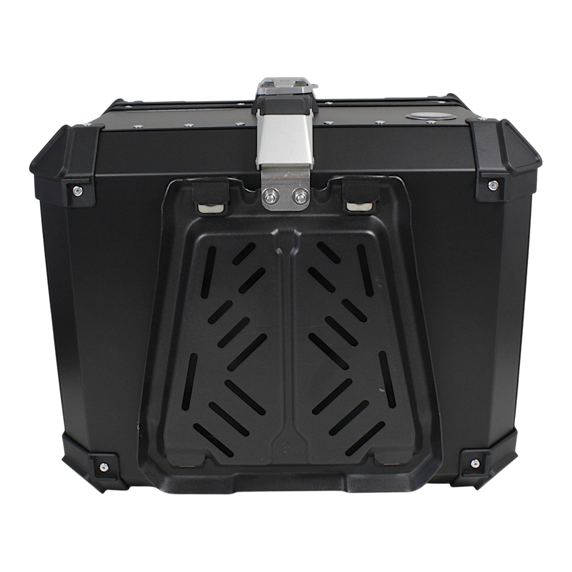KUFER CENTRALNY ALUMINIOWY COOCASE 55L KEYLESS Z WYSUWANYM OPARCIEM CZARNY