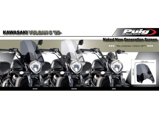 SZYBA OWIEWKA PUIG DO KAWASAKI VULCAN S / CAFE 15-22 (TOURING) MOCNO PRZYCIEMNIONA