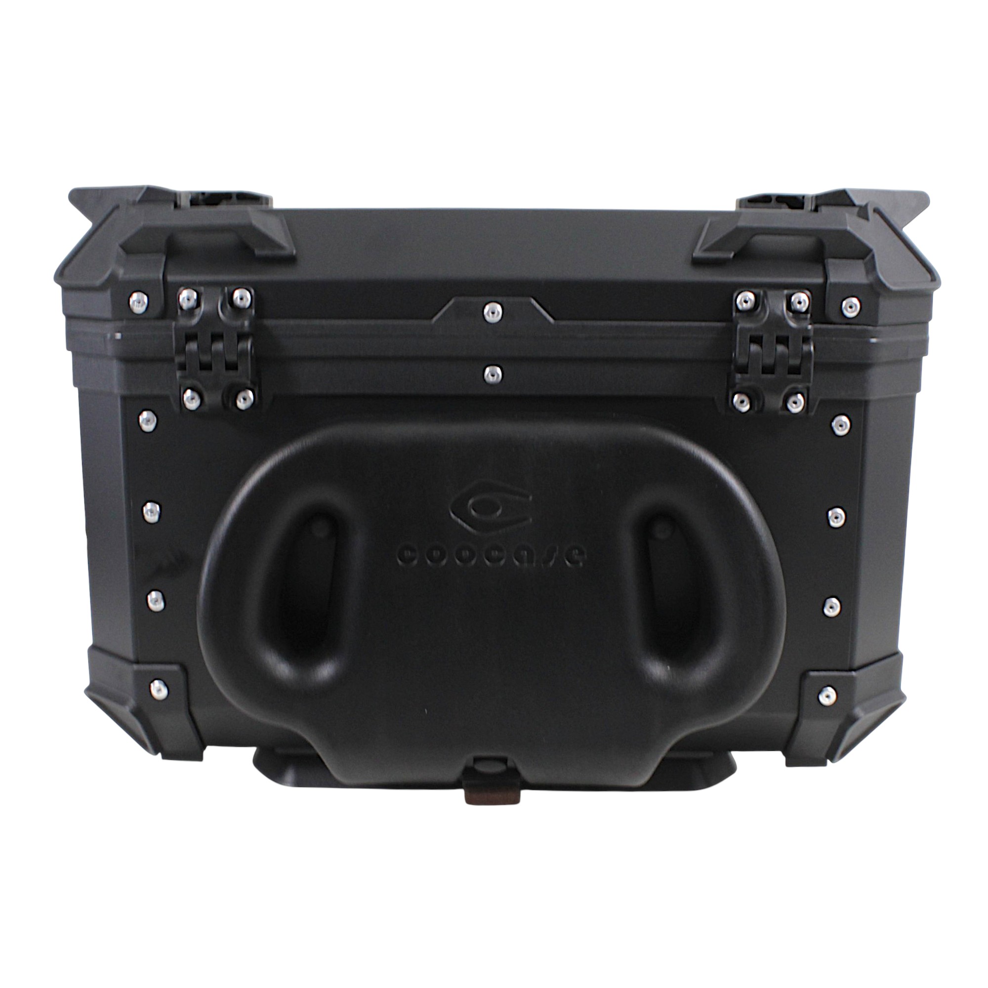 KUFER CENTRALNY ALUMINIOWY COOCASE 55L KEYLESS Z WYSUWANYM OPARCIEM CZARNY