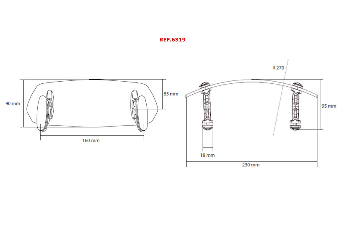 REGULOWANY DEFLEKTOR PUIG DO SZYB I OWIEWEK 23X9 CM (CLIP-ON) LEKKO PRZYCIEMNIONA