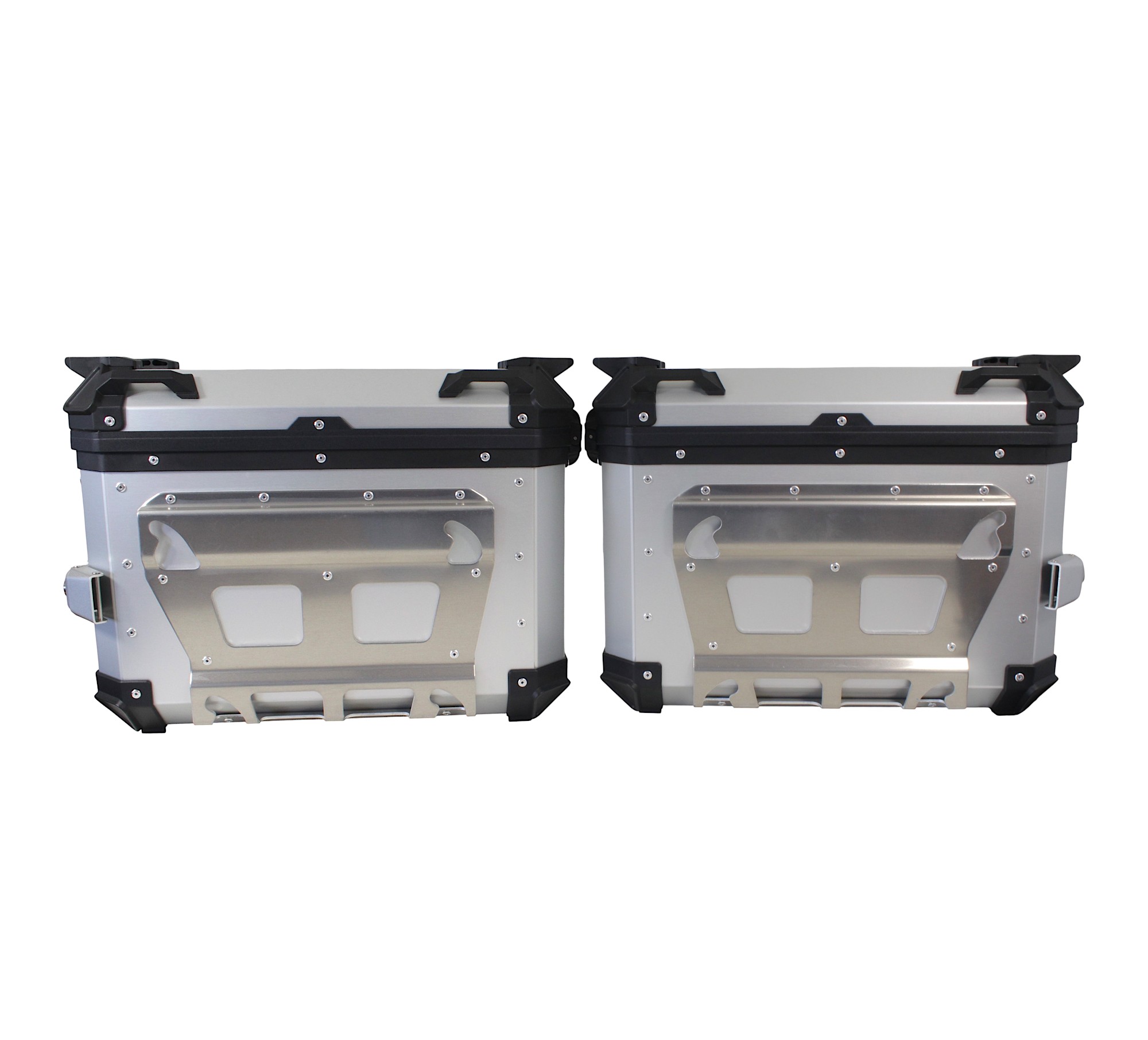 ZESTAW 3 KUFRÓW ALUMINIOWYCH (2X36L SYMETRYCZNE + 45L) COOCASE ANODOWANE ALUMINIUM Z TORBĄ WEWNĘTRZNĄ
