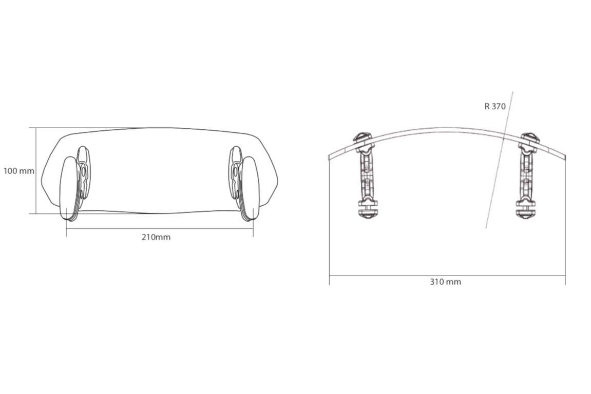 REGULOWANY DEFLEKTOR PUIG TOURING 27,7X10 CM (CLIP-ON) DO BENELLI TRK 502 LEKKO PRZYCIEMNIONY