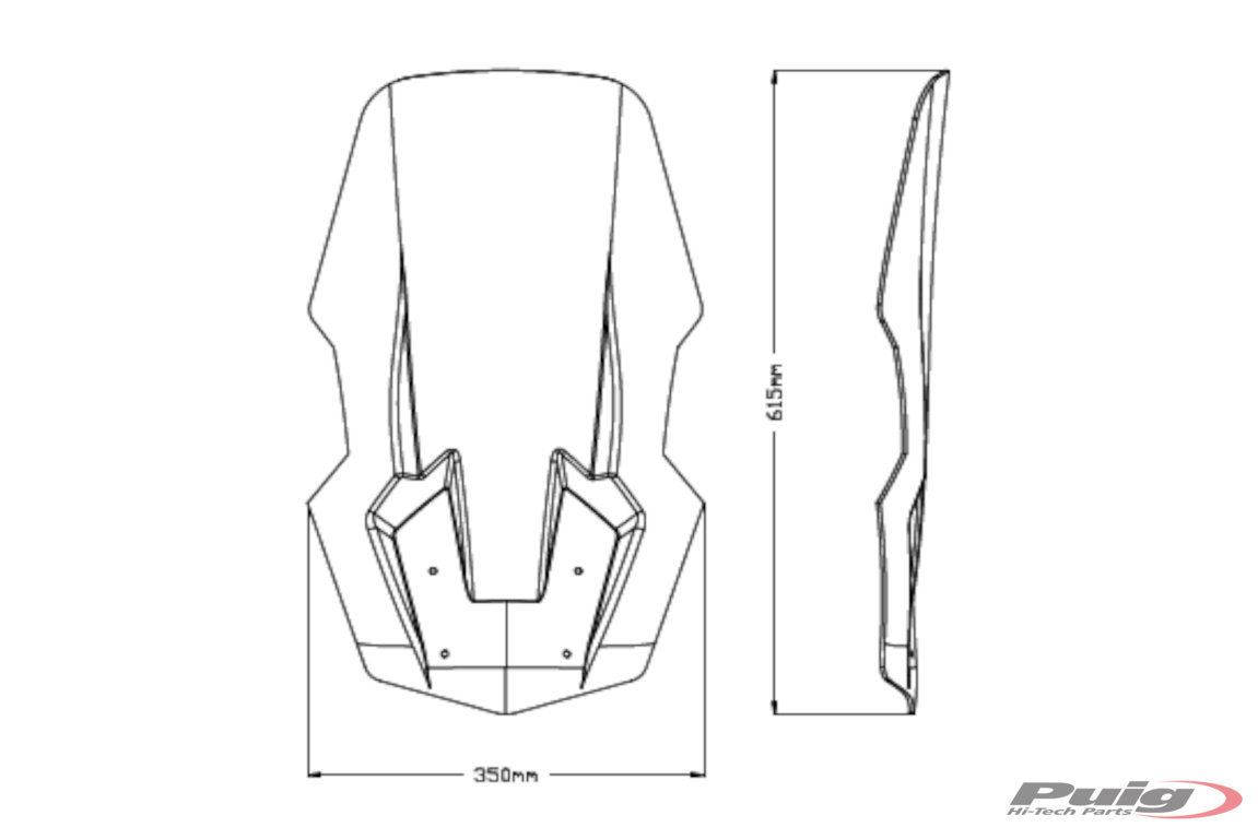 SZYBA PUIG V-TECH DO KEEWAY VIESTE 2021 (TOURING) PRZEZROCZYSTA