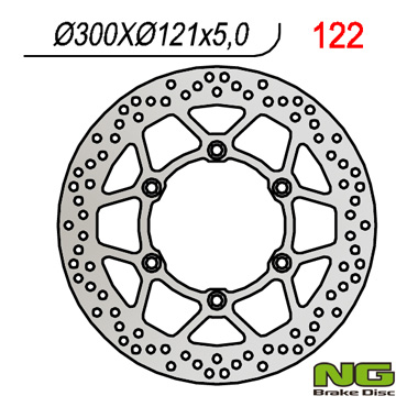 NG TARCZA HAMULCOWA PRZÓD SUZUKI DR 650 '91-'95, DR 800 '90-'96, XF 650 FREEWIND '97-'02, VL 800 INTRUDER '05-'16 (300X121X5)
