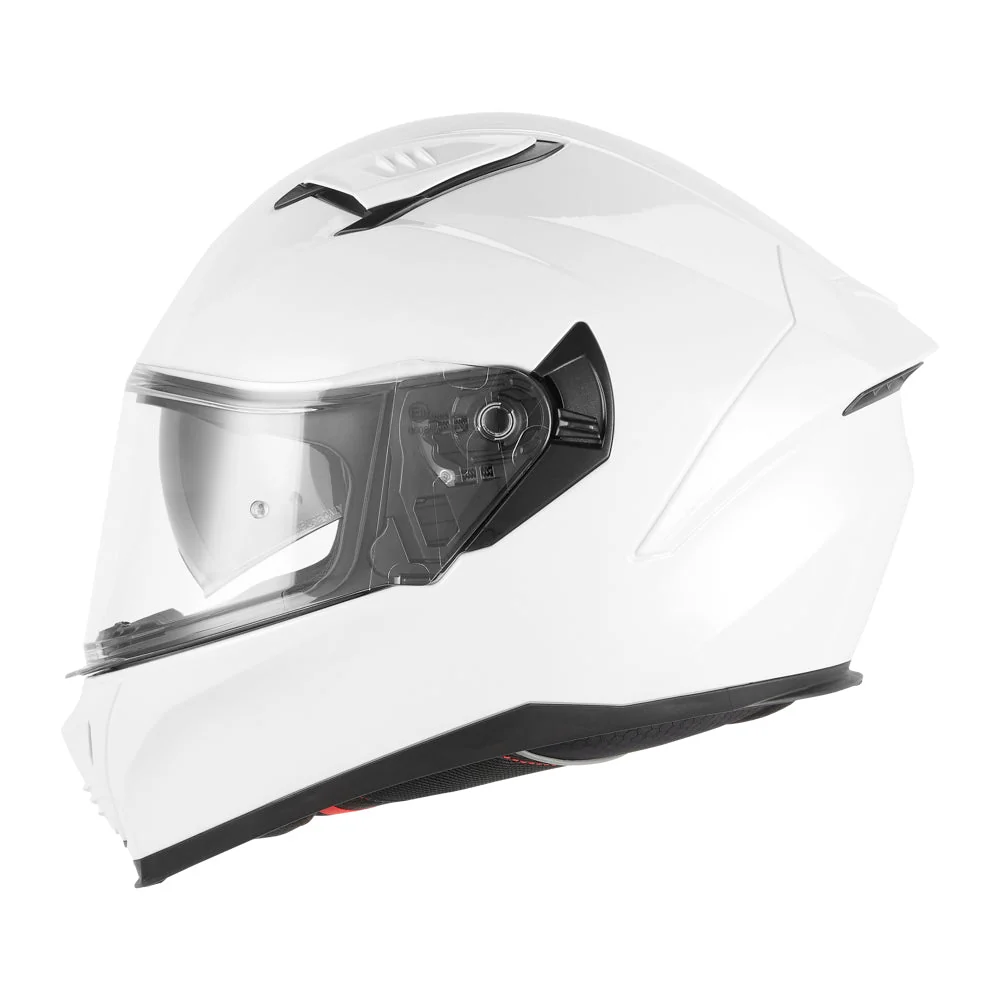NOX KASK INTEGRALNY (FULL FACE) Z BLENDĄ N402 SOLID KOLOR BIAŁY POŁYSK