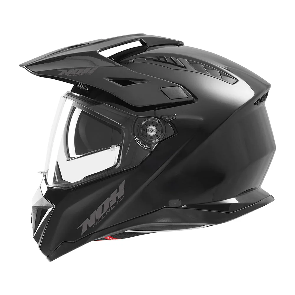 NOX KASK OFFROAD / TRAIL DUOSPORT (DUAL) N350 SOLID Z SZYBKĄ I BLENDĄ KOLOR CZARNY POŁYSK