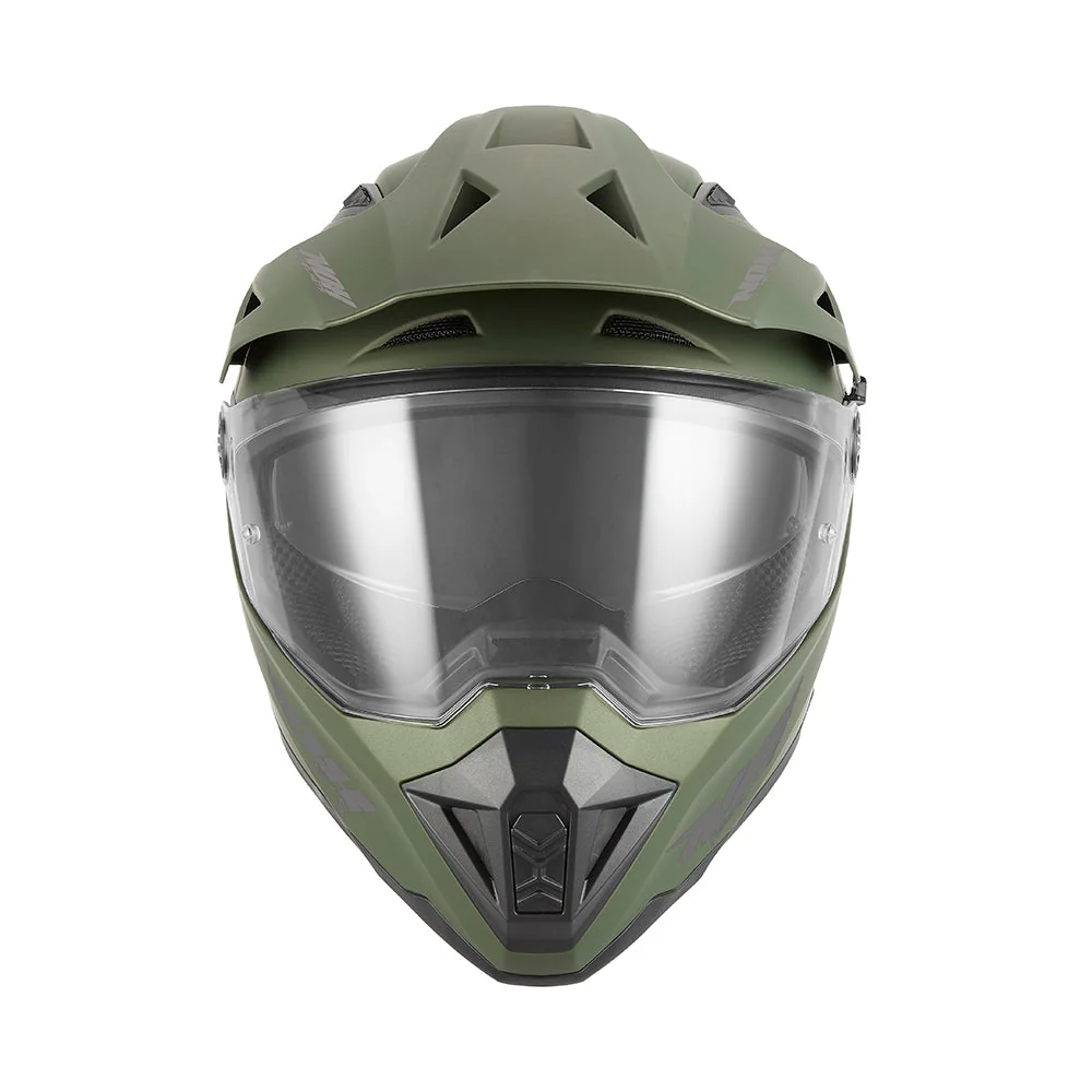 NOX KASK OFFROAD / TRAIL DUOSPORT (DUAL) N350 SOLID Z SZYBKĄ I BLENDĄ KOLOR ZIELONY (KHAKI) MAT
