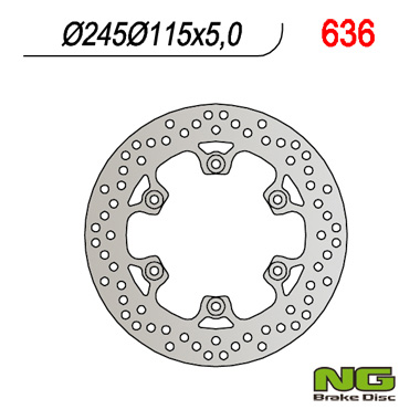 NG TARCZA HAMULCOWA TYŁ YAMAHA FZS / FZR / XJ 600 / XT660 / YZF 600 THUNDERCAT / TDM 850 '91-'01, DUCATI MONSTER 600 / 750 / 900