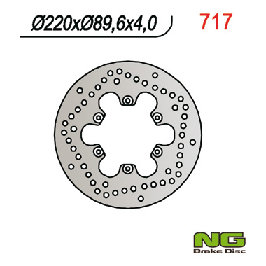 NG TARCZA HAMULCOWA PRZÓD/TYŁ MALAGUTI 125/150/180/200/250/400 (220x89,6x4)