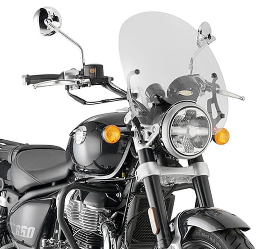 KAPPA SZYBA ROYAL ENFIELD SUPER METEOR 650 '23-'25, 38 X 42 CM PRZEZROCZYSTA - POTRZEBNE MOCOWANIE A9058AK