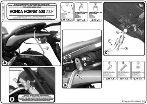 KAPPA STELAŻ POD TORBY (SAKWY) BOCZNE HONDA CB 600F HORNET '07-'10