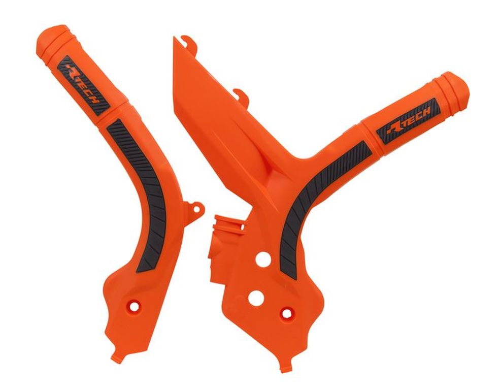 RACETECH (RTECH) OSŁONY RAMY (KOMPLET) BI-MATERIAL SUPER GRIP KTM SX 125/150/250 '19-'22, SXF 250/350/450 '19-'22, EXC/EXCF 150/
