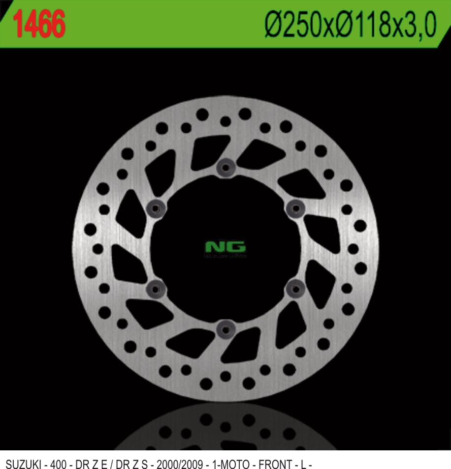 NG TARCZA HAMULCOWA PRZÓD SUZUKI DRZ 400 E/S '00-'09 (250X118X3) (6X6,5MM)