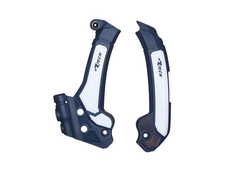 RACETECH (RTECH) OSŁONY RAMY (KOMPLET) BI-MATERIAL SUPER GRIP HUSQVARNA FC 250 / 450 '22-23, FS 450 '23-24, TC / FC 125 / 250 / 
