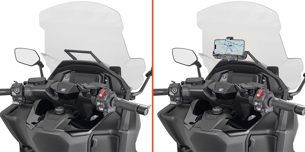 KAPPA 2026/09 POPRZECZKA DO ZAMONTOWANIA TOREB I MOCOWAŃ GPS / SMARTPHONE HONDA FORZA 750 '25-26