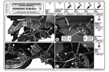 KAPPA STELAŻ KUFRA CENTRALNEGO KAWASAKI KLR 650 (07-15) ( BEZ PŁYTY ) - WYCOFANY Z OFERTY