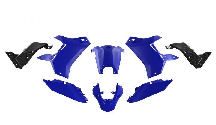 RACETECH (RTECH) KOMPLET PLASTIKÓW (BEZ PRZEDNIEGO BŁOTNIKA) T7 REVOLUTION YAMAHA TENERE 700 '19-'24 KOLOR NIEBIESKI/CZARNY