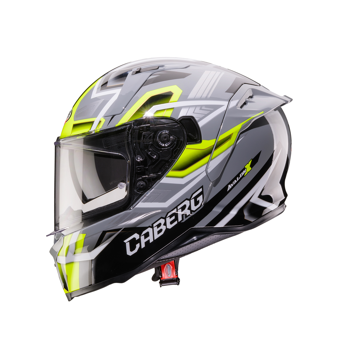 CABERG PROMOCJA KASK INTEGRALNY Z BLENDĄ MODEL AVALON X BRAMA KOLOR CZARNY/ŻÓŁTY FLUO/SZARY