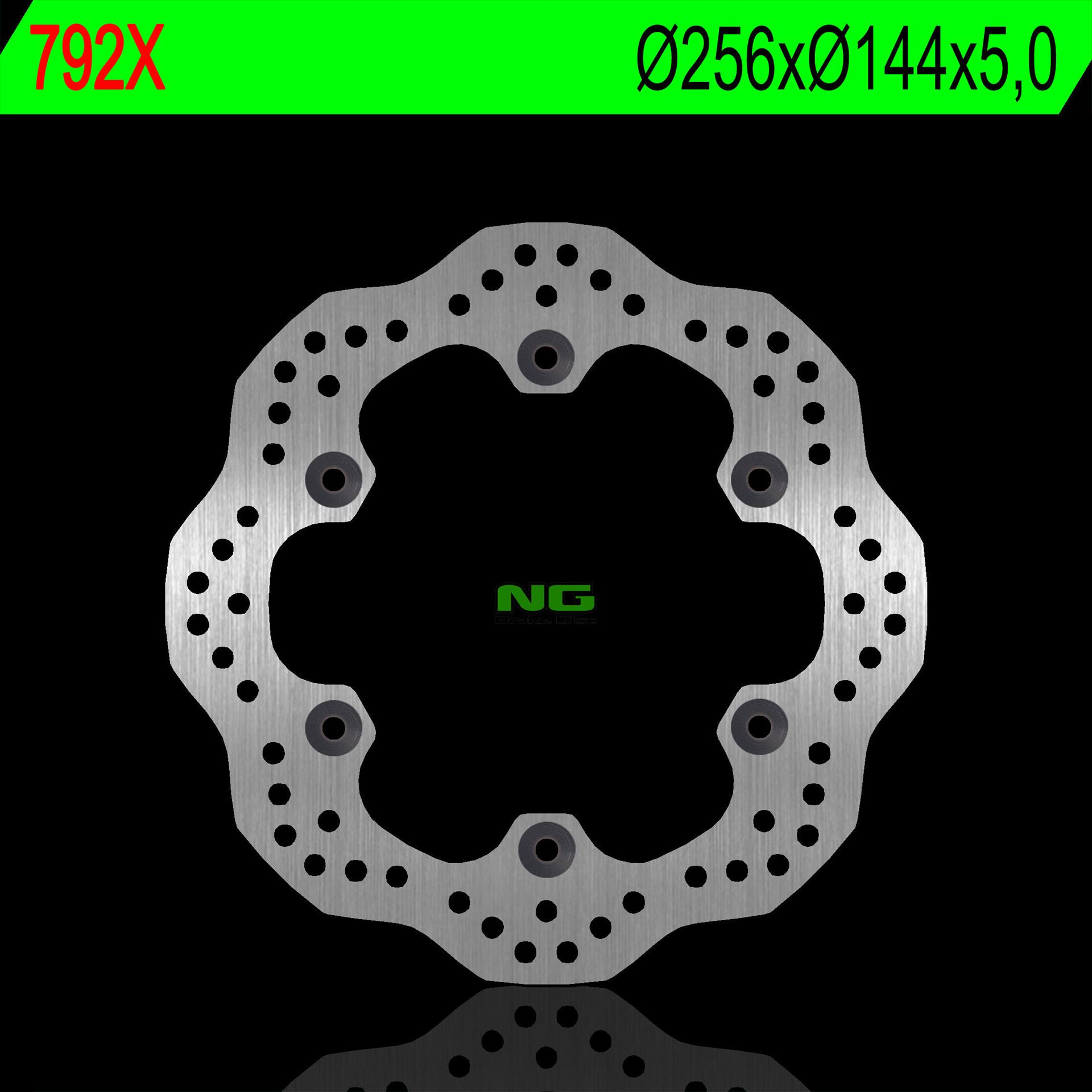 NG TARCZA HAMULCOWA TYŁ HONDA XL 1000V 03-11, CBR 1100XX 97-04, X11 00-03, VFR 750F 86-89, CB 1300 '05-12 (256X144X5 MM) (6X10,5