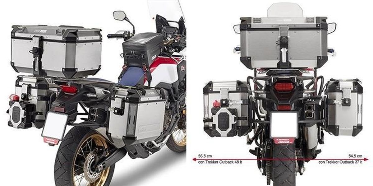 KAPPA STELAŻ KUFRÓW BOCZNYCH MONOKEY CAM SIDE HONDA CRF 1000L Africa Twin (16-17) - POD KUFRY KFR K'FORCE ORAZ KVG K'VOYAGER ALU