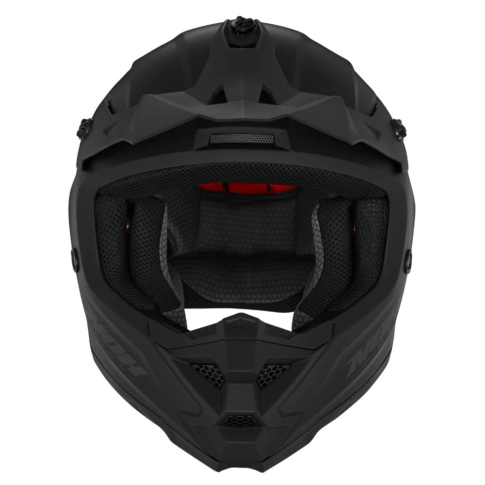 NOX KASK CROSS / OFFROAD N761 SOLID KID / JUNIOR (DZIECIĘCY) KOLOR CZARNY MAT (ZAPIĘCIE MIKROMETRYCZNE)