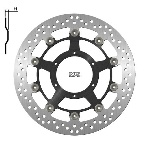 NG TARCZA HAMULCOWA PRZÓD HONDA CBR1000RR '08-09 (310X94X5MM) (6X6,5MM) PŁYWAJĄCA (ŚRODEK ALUMINIOWY)