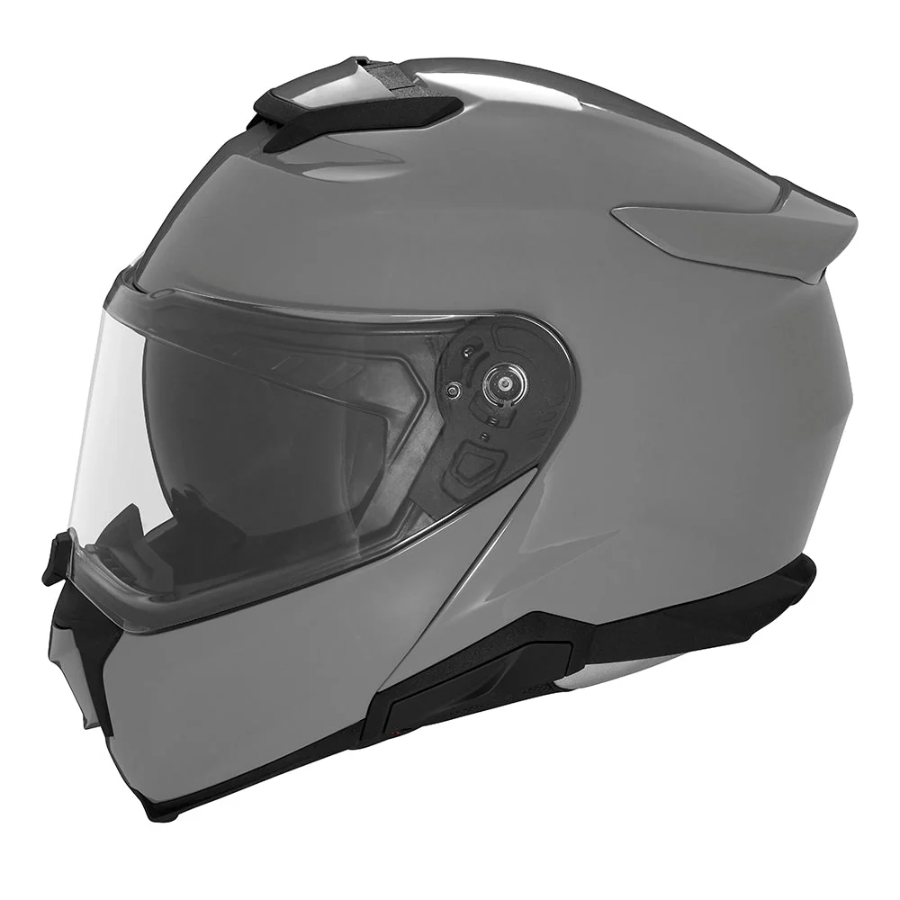 NOX KASK SZCZĘKOWY (FLIP-UP) Z BLENDĄ N967 SOLID KOLOR SZARY POŁYSK (PINLOCK DO TEGO MODELU - FILMPINLOCK30DKS166)