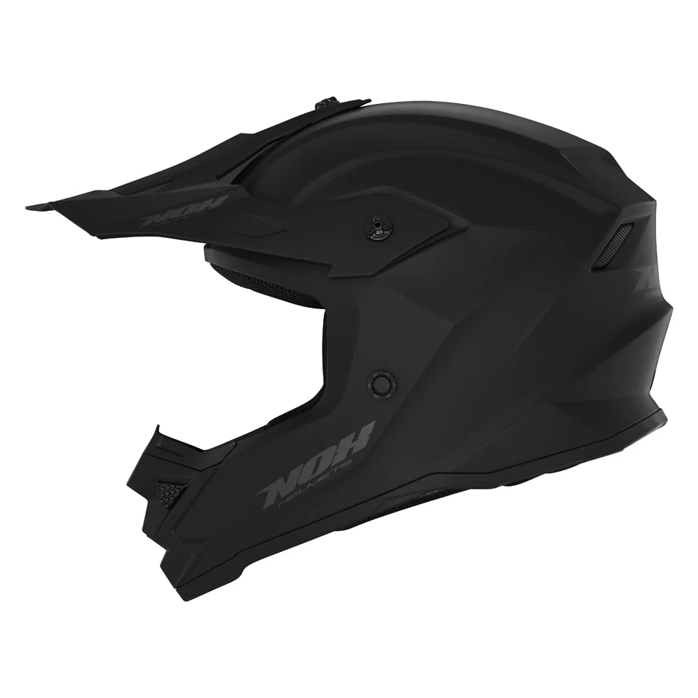 NOX KASK CROSS / OFFROAD N761 SOLID KID / JUNIOR (DZIECIĘCY) KOLOR CZARNY MAT (ZAPIĘCIE MIKROMETRYCZNE)