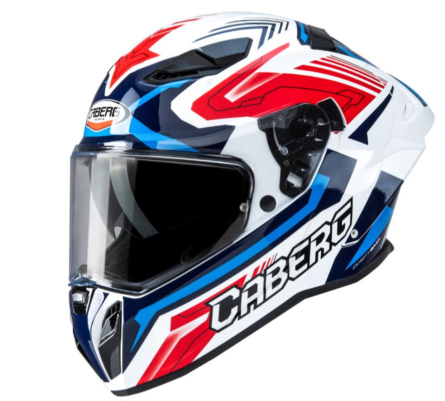 CABERG KASK INTEGRALNY Z BLENDĄ MODEL DRIFT EVO II JARAMA KOLOR BIAŁY/CZERWONY/NIEBIESKI (PINLOCK W ZESTAWIE)