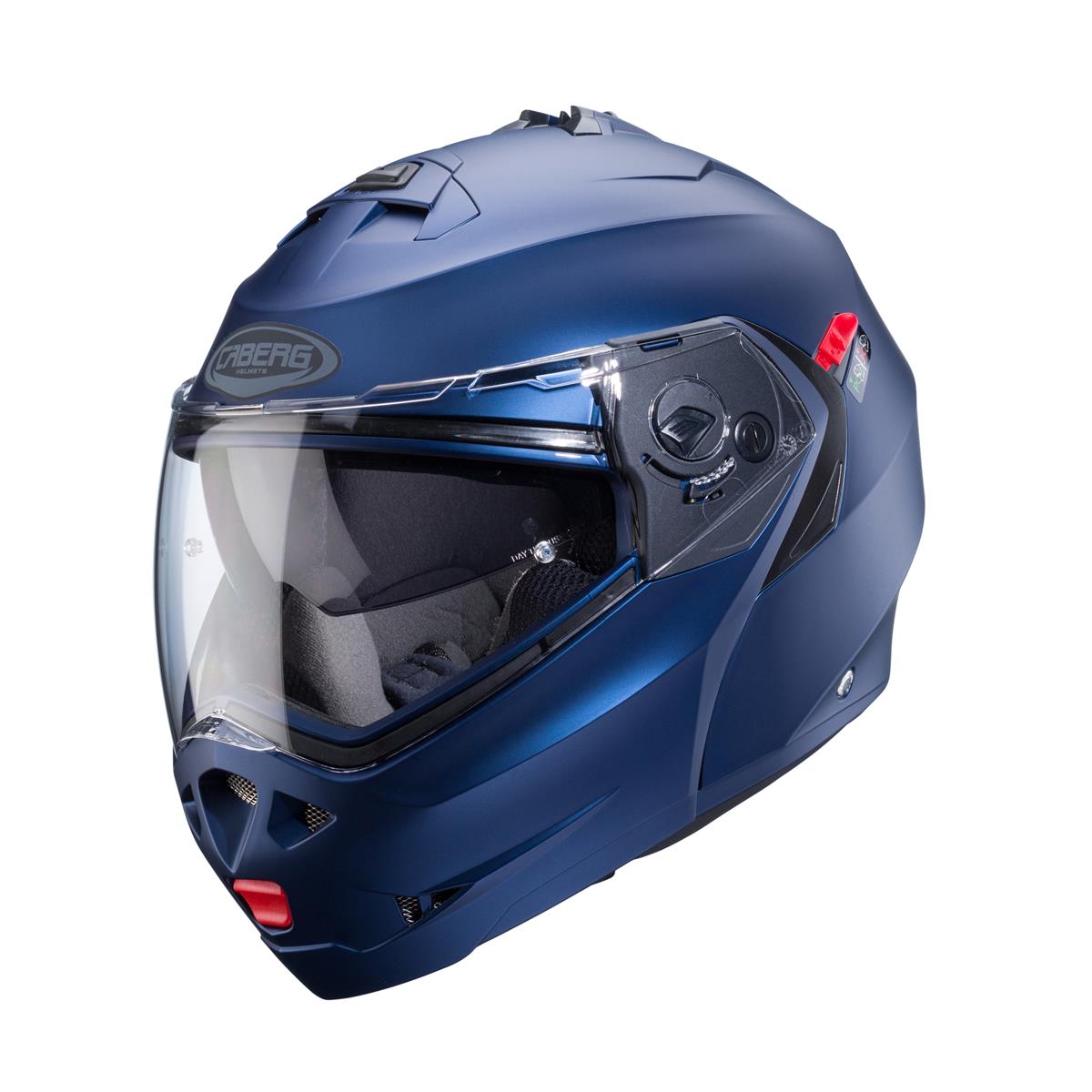 CABERG KASK SZCZĘKOWY FLIP-UP MODEL DUKE X SOLID KOLOR NIEBIESKI MAT (YAMAHA) (PINLOCK W ZESTAWIE)
