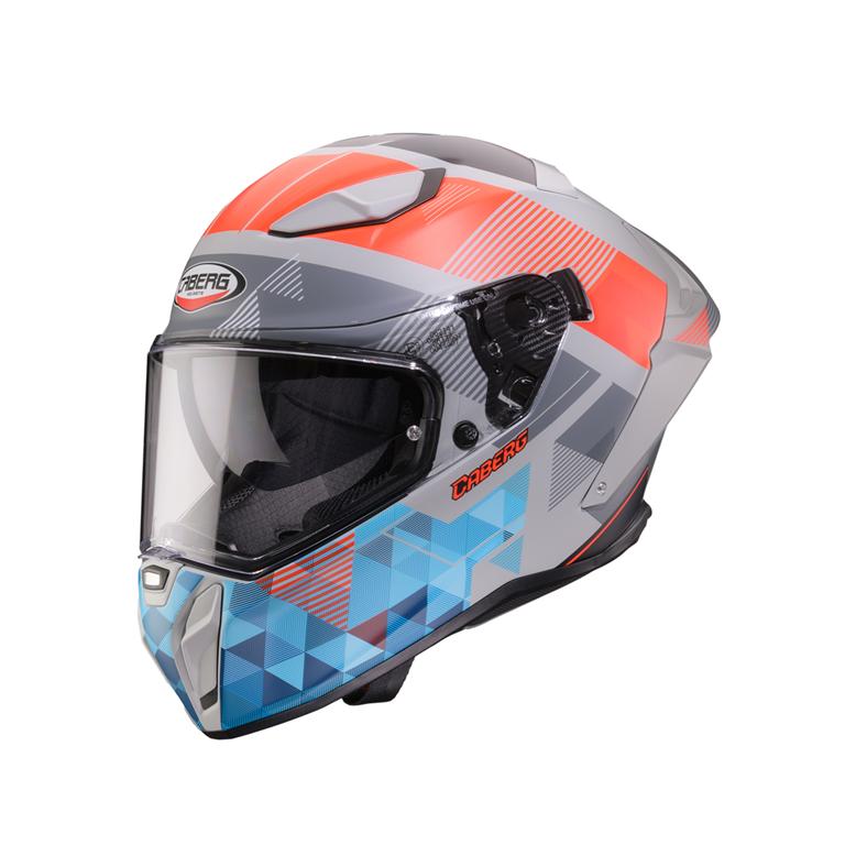 CABERG KASK INTEGRALNY Z BLENDĄ MODEL DRIFT EVO II PRISM KOLOR SZARY/CZERWONY FLUO/NIEBIESKI MAT