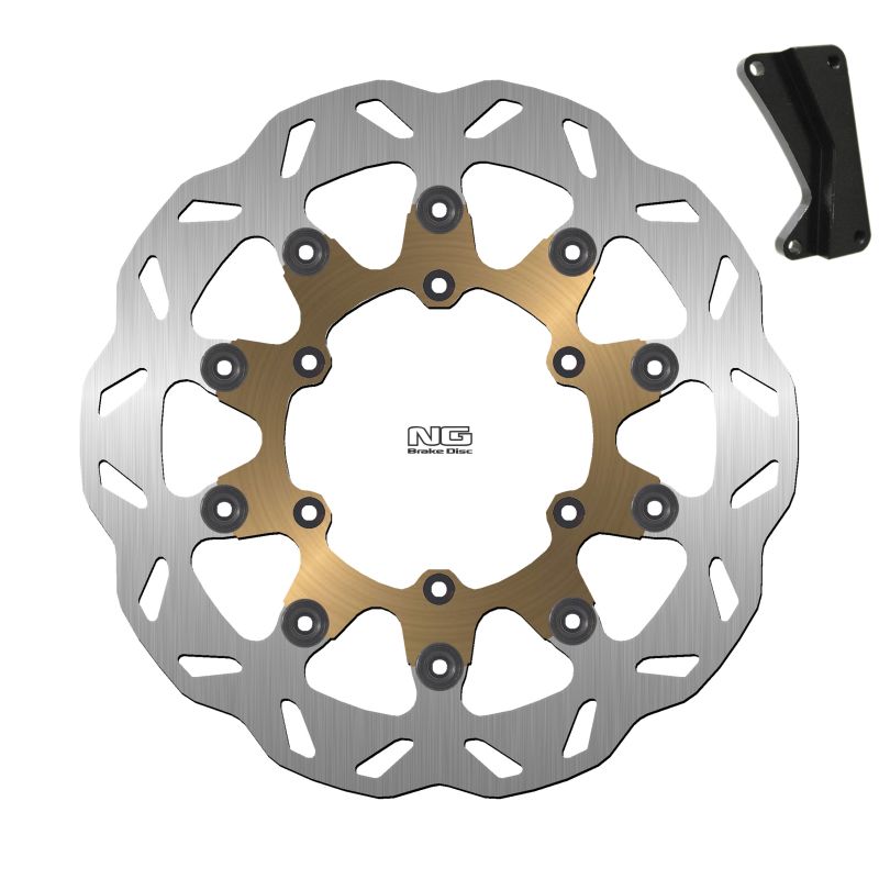 NG TARCZA HAMULCOWA Z ADAPTEREM 320MM (318X118X5MM) OVERSIZE SM SUZUKI DR-Z 250 / 400 '00-'09 , RM 125 / 250 '96-'10 , YAMAHA YZ