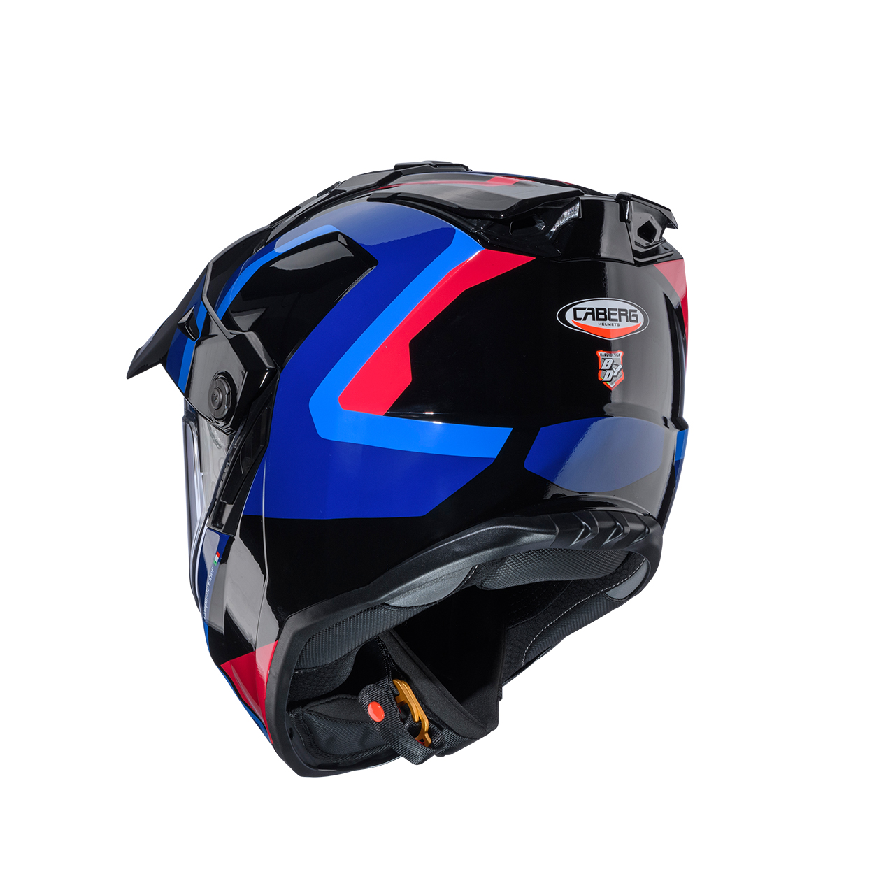 CABERG PROMOCJA KASK OFFROAD / TRAIL / ADVENTURE DUOSPORT (DUAL) TANAMI SCRAM Z SZYBKĄ I BLENDĄ KOLOR CZARNY/NIEBIESKI/CZERWONY 