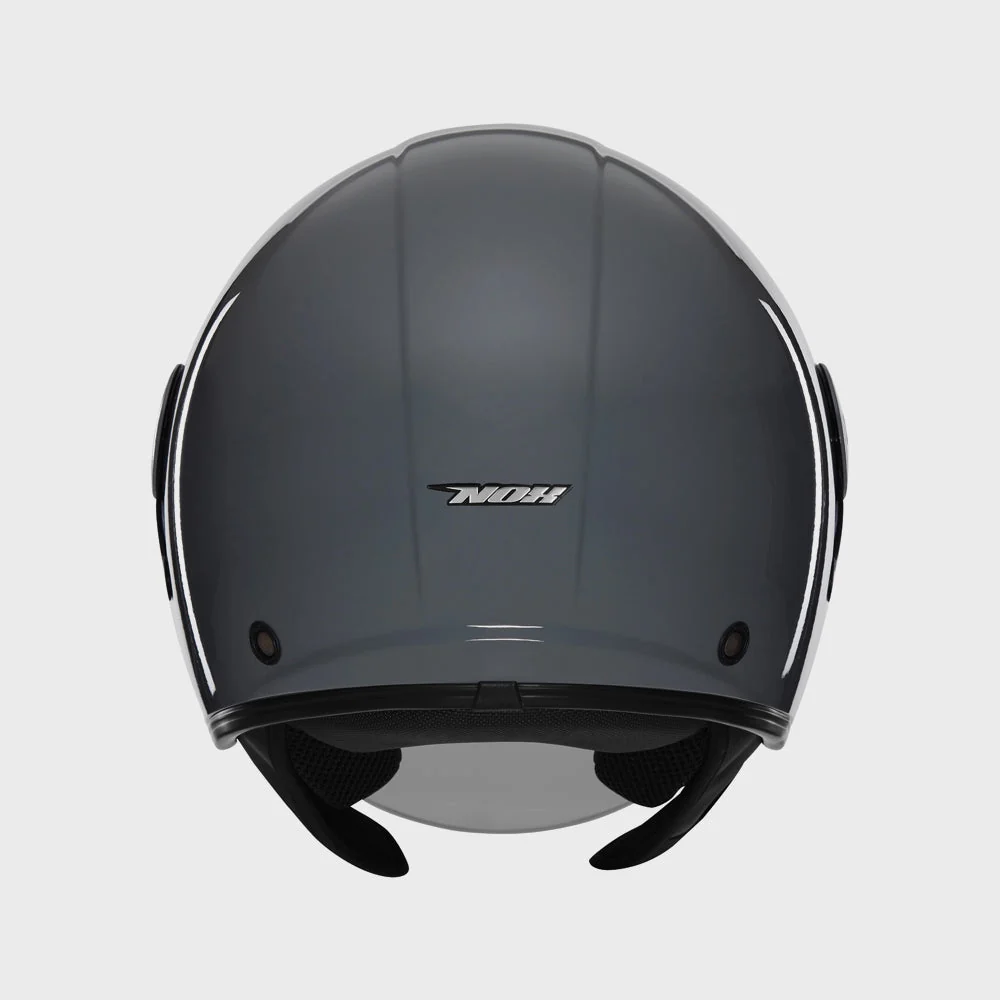 NOX KASK OTWARTY JET Z BLENDĄ N182 SOLID KOLOR SZARY POŁYSK