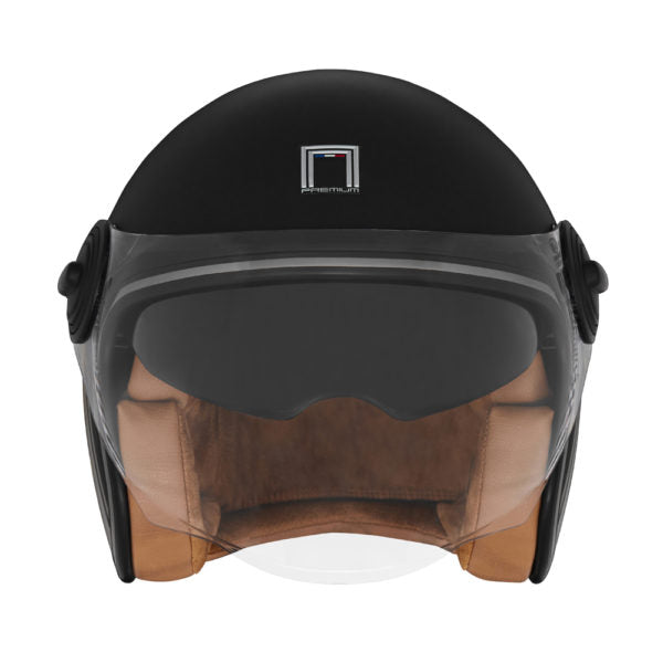 NOX WYPRZEDAŻ PREMIUM KASK OTWARTY JET HERITAGE LINE KOLOR CZARNY/TYTANOWY MAT