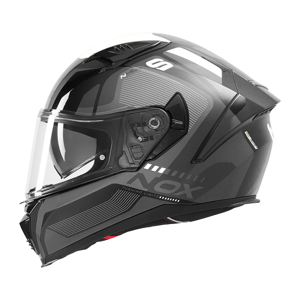 NOX WYPRZEDAŻ KASK INTEGRALNY (FULL FACE) Z BLENDĄ N402 MENTOR KOLOR CZARNY/BIAŁY