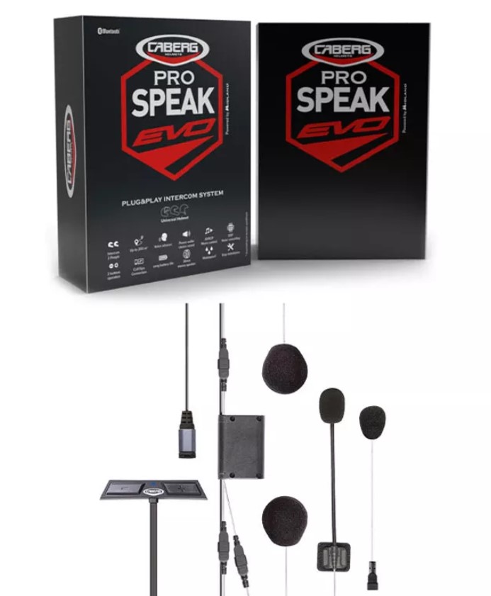 CABERG INTERKOM DO KASKÓW CABERG MODEL PRO SPEAK EVO (PASUJE DO WSZYSTKICH KASKÓW CABERG) ZASIĘG 200M (EL)