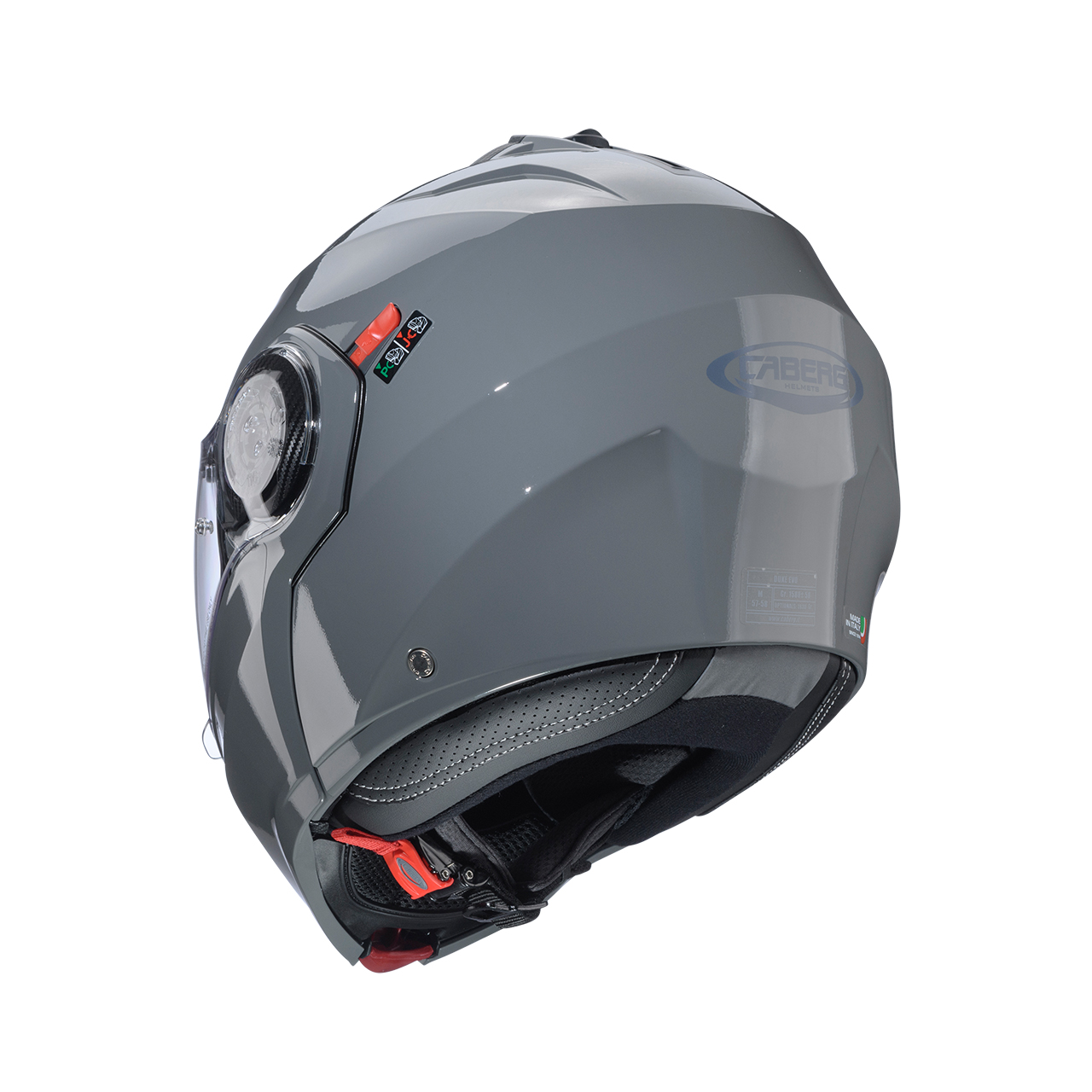 CABERG KASK SZCZĘKOWY FLIP-UP MODEL DUKE EVO SOLID KOLOR SZARY POŁYSK (PINLOCK W ZESTAWIE)