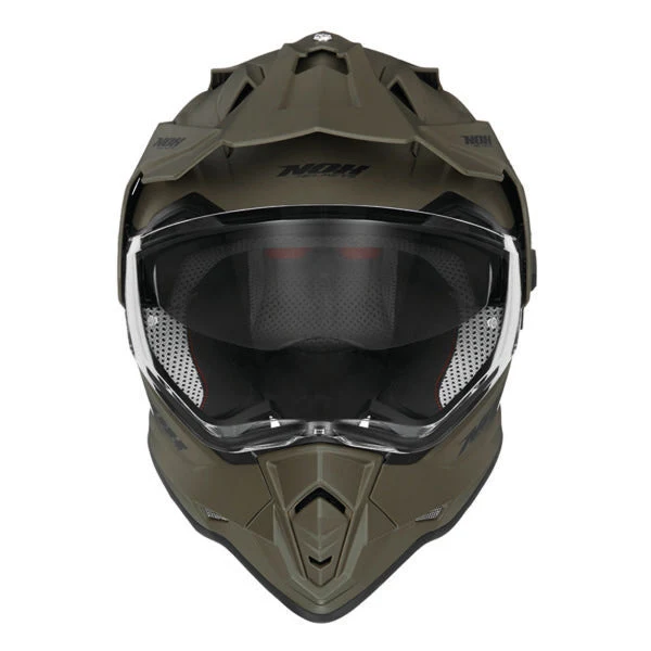 NOX KASK OFFROAD / TRAIL DUOSPORT (DUAL) N312 SOLID Z SZYBKĄ I BLENDĄ KOLOR ZIELONY MAT (KHAKI)