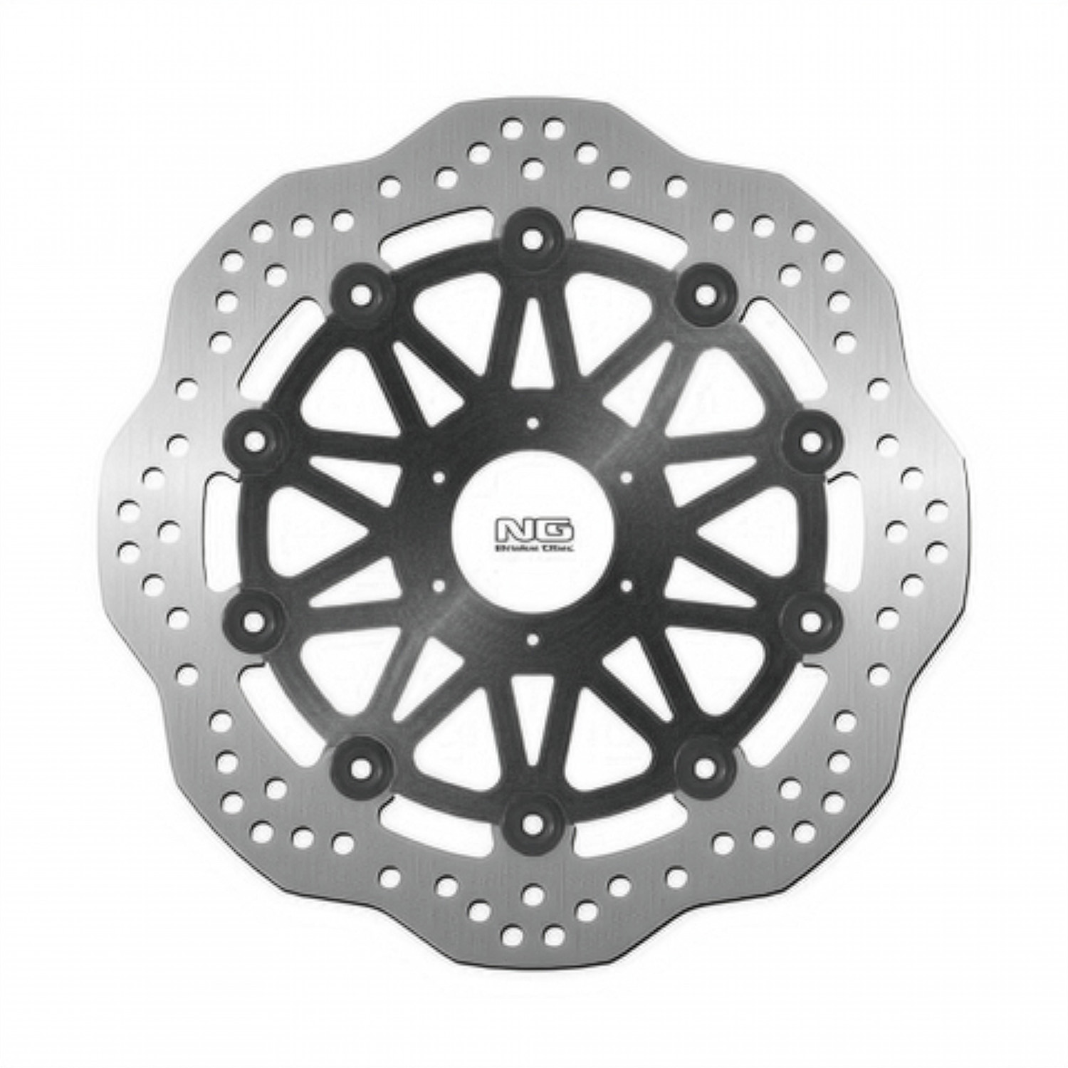 NG TARCZA HAMULCOWA PRZÓD HONDA CBR600 '95-98, CBR900/929 '93-97 (296X58X4MM) (6X6,5MM) WAVE PŁYWAJĄCA (CZARNY ŚRODEK)