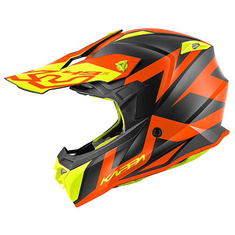 KAPPA KASK KV49 EVO GREAT CROSS KOLOR CZARNY MAT/POMARAŃCZOWY ( HOMOLOGACJA ECE 22R06 )