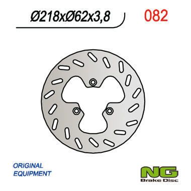 NG TARCZA HAMULCOWA TYŁ YAMAHA DT50R '03-'08DT 50X/SM '07-'11, XT 125 X '05-'12 (218x62x3,5)