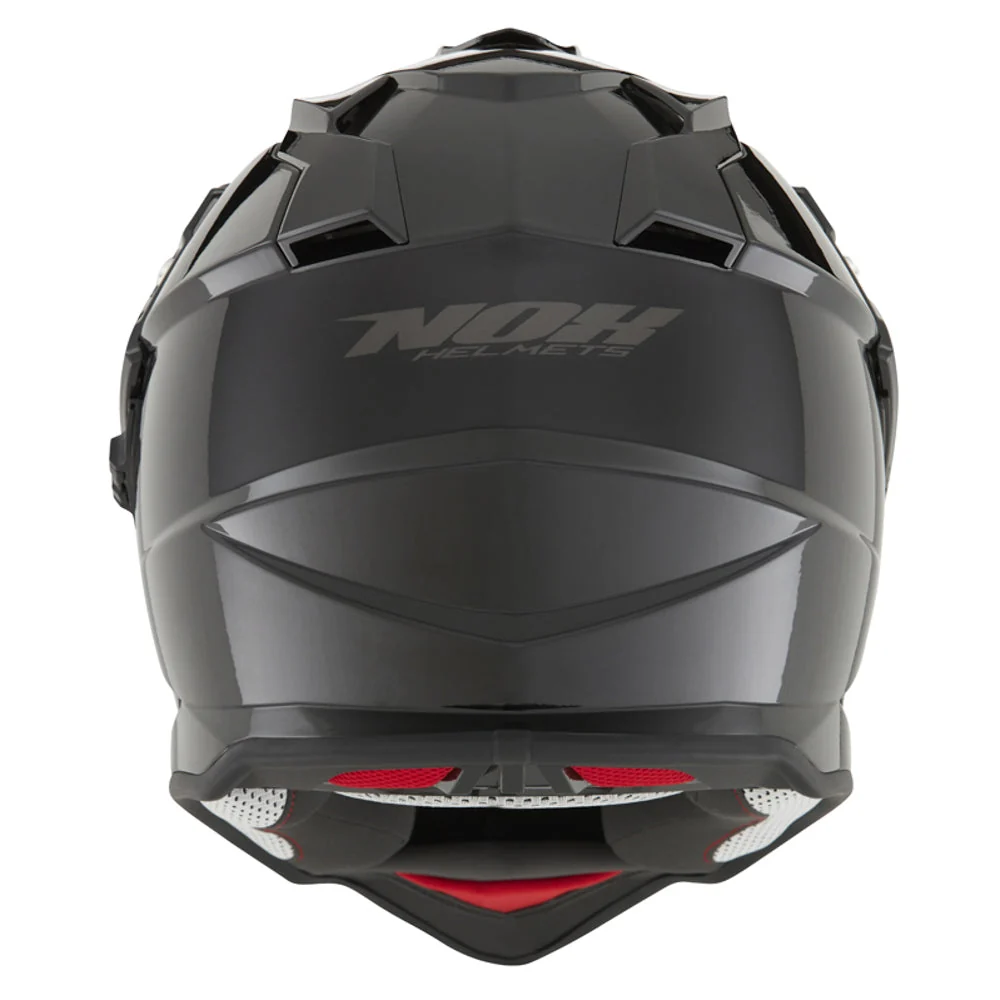 NOX KASK OFFROAD / TRAIL DUOSPORT (DUAL) N312 SOLID Z SZYBKĄ I BLENDĄ KOLOR CZARNY POŁYSK