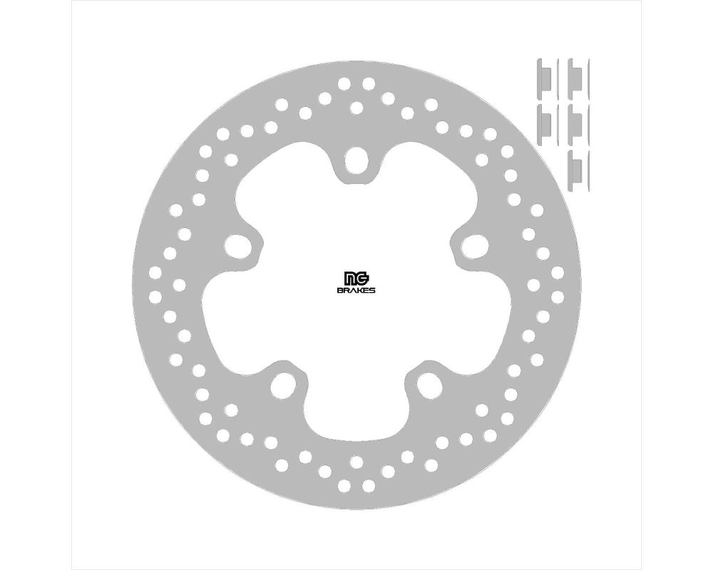NG TARCZA HAMULCOWA TYŁ INDIAN STANDARD FTR 1200 '18-'23 (260X117,4X5MM) (5X13,8X16,4MM)