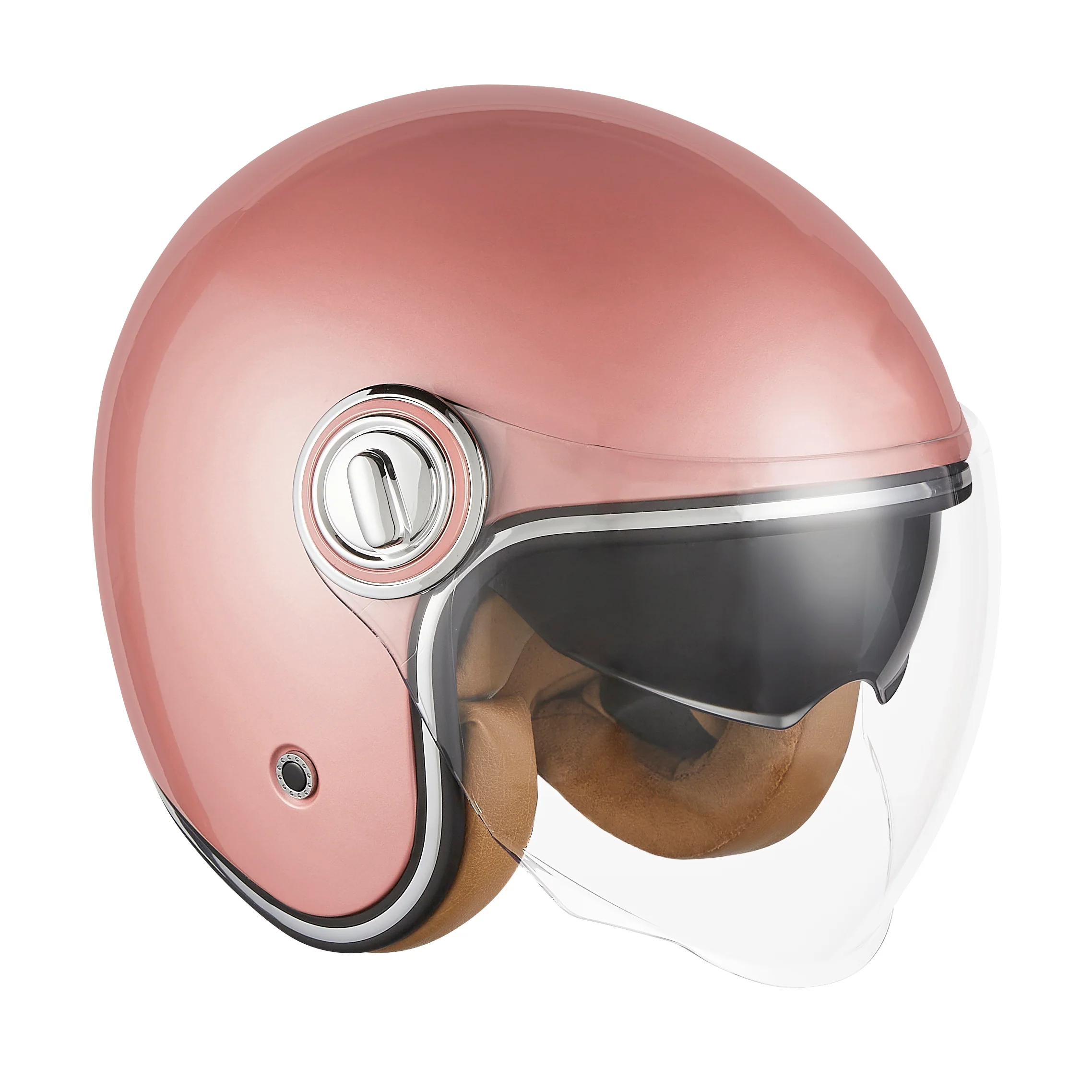 NOX WYPRZEDAŻ PREMIUM KASK OTWARTY JET HERITAGE SOLID KOLOR RÓŻOWY/ZŁOTY